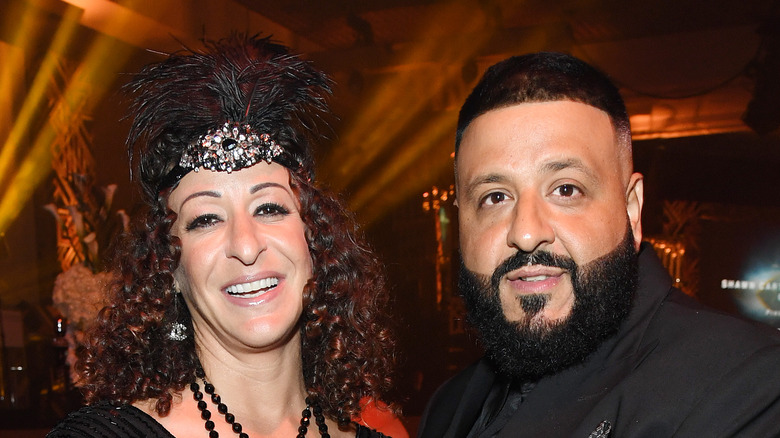 DJ Khaled posing with Nicole Tuck