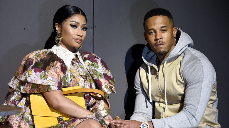 Nicki Minaj, Kenneth Petty at fashion show 