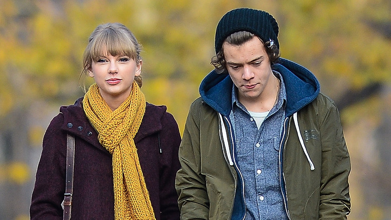 Harry Styles and Taylor Swift walking