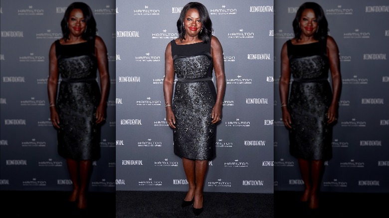 Viola Davis in black dress