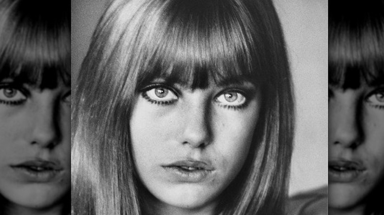 Jane Birkin in black and white