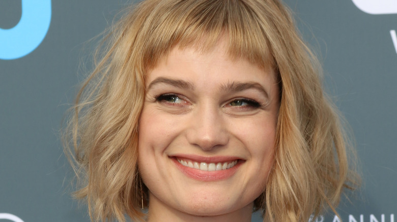 Alison Sudol with baby bangs