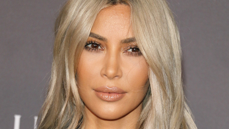 Kim Kardashian with blond hair