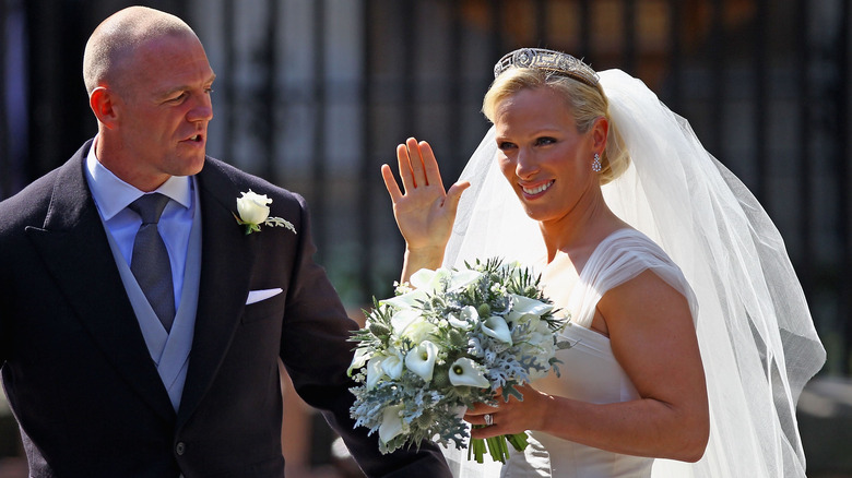 Zara Tindall at wedding