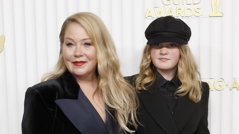 Christina Applegate and daughter Sadie Grace LeNoble attend the 29th Annual Screen Actors Guild Awards at Fairmont Century Plaza in Los Angeles (2023)