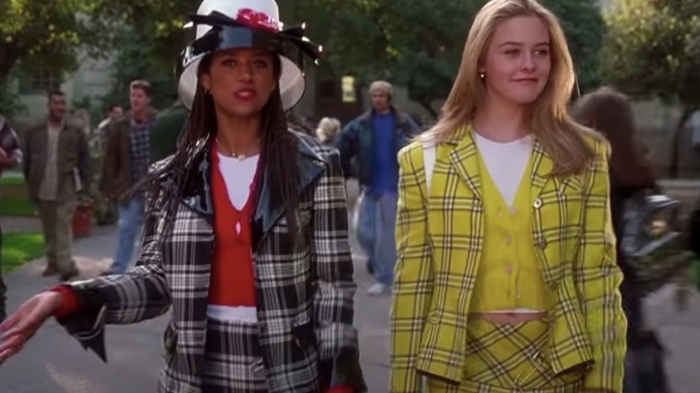 Cher and Dionne plaid skirts