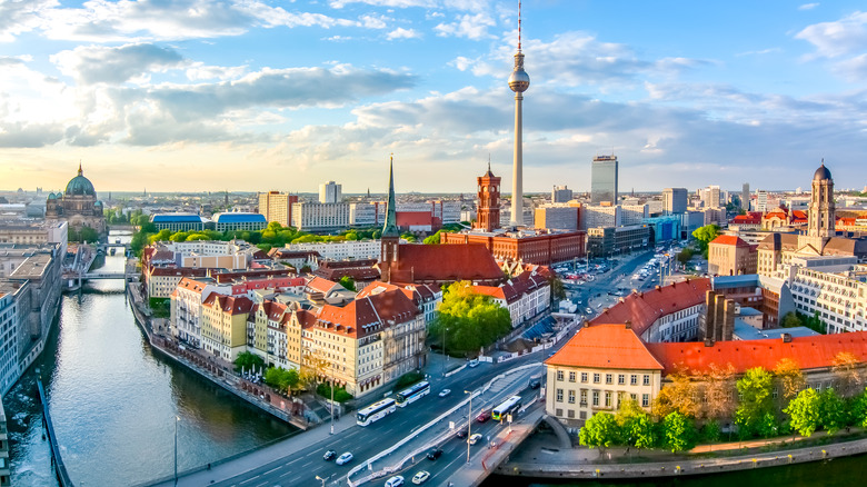 A wide shot of Berlin, Germany