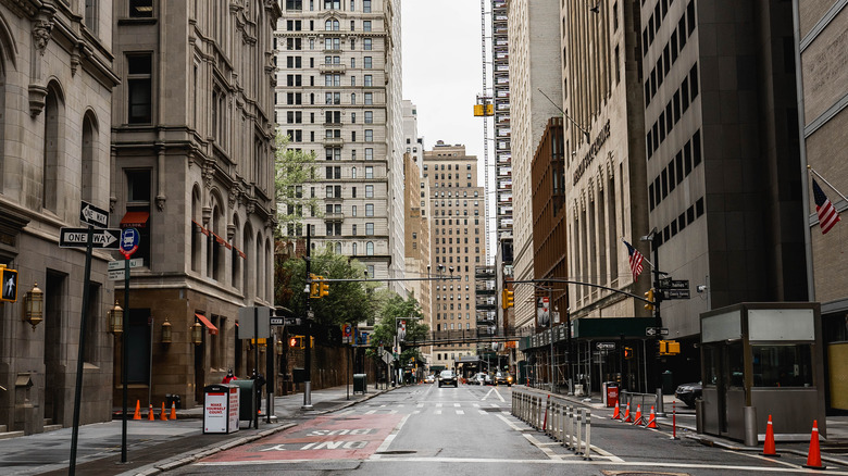 A shot of downtown New York City