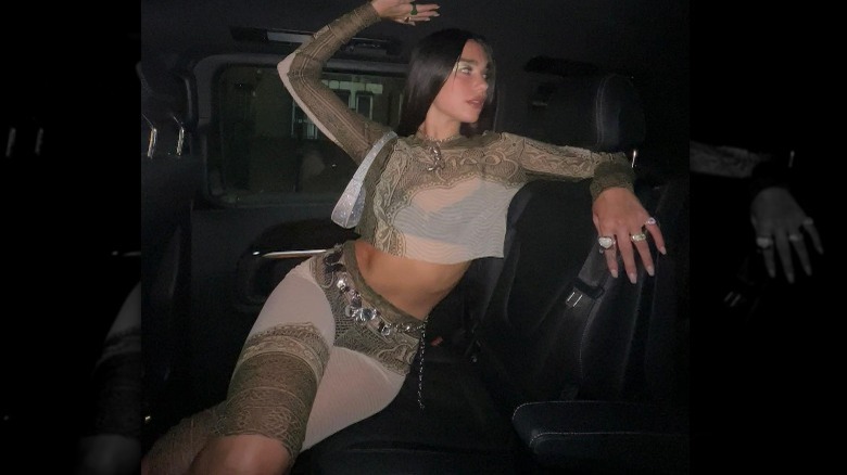 Dua Lipa in car