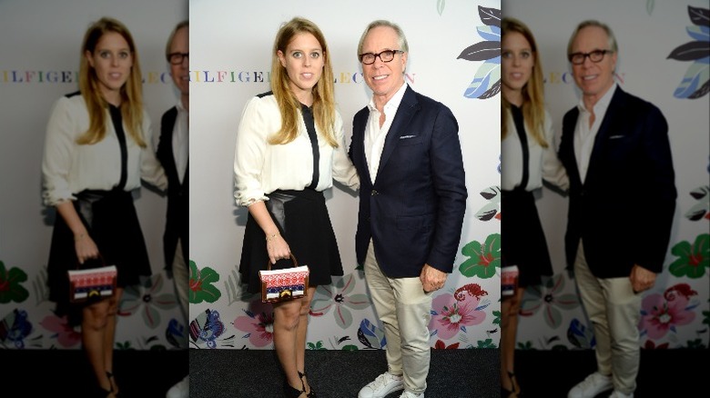 Princess Beatrice and Tommy Hilfiger smiling