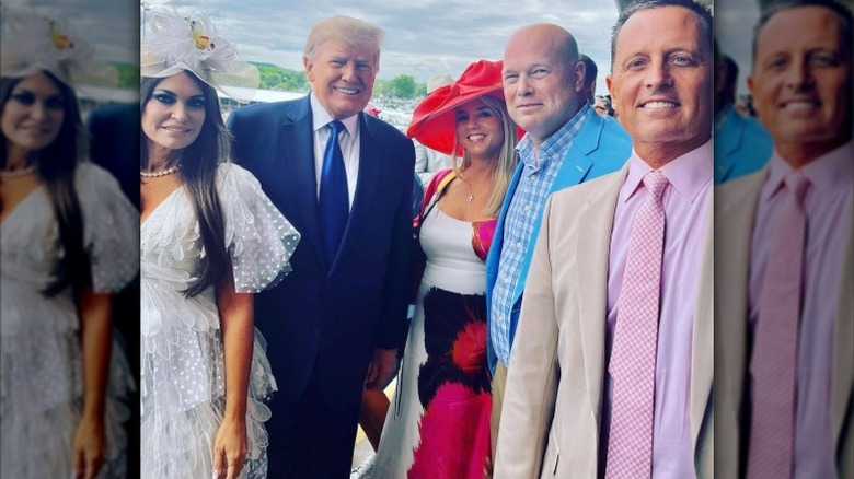 Kimberly Guilfoyle, Donald Trump, and Pam Bondi attend the Kentucky Derby (2022)