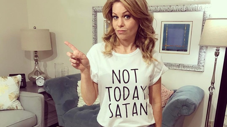 Candace Cameron Bure in 'Not Today Satan' T-shirt