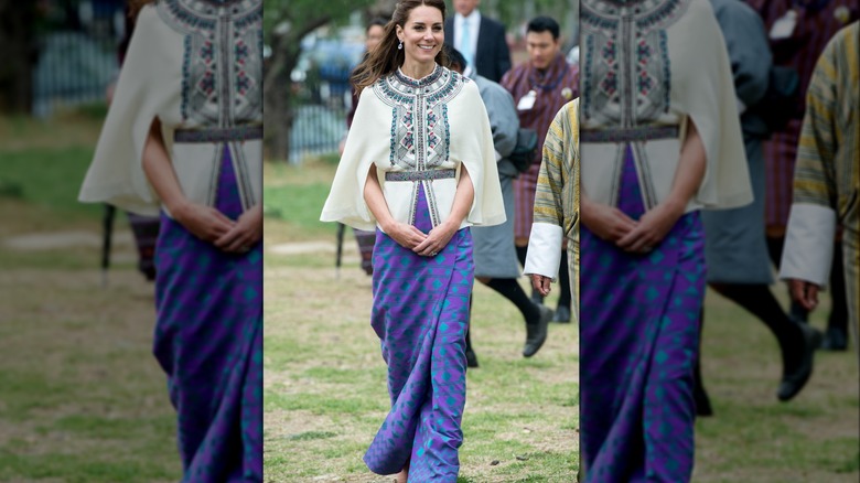 Wind in Princess Catherine's skirt, Bhutan