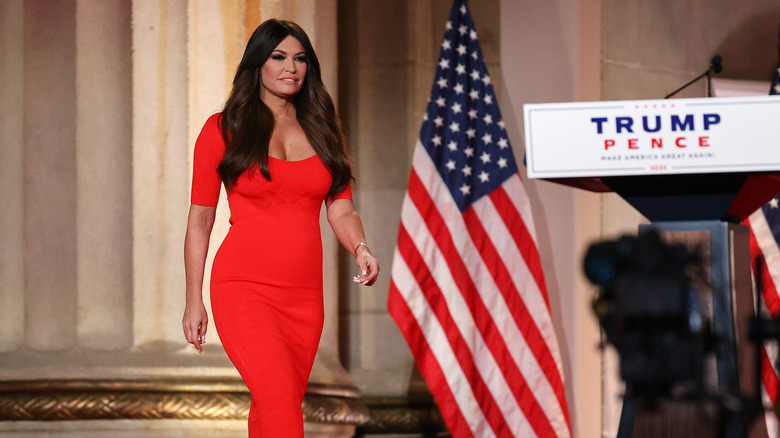 Kimberly Guilfoyle in red dress at Republican National Convention