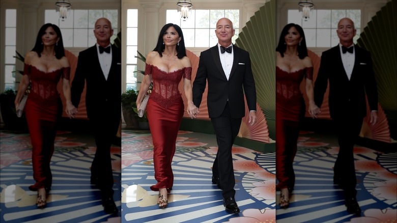 Lauren Sanchez with Jeff Bezos 