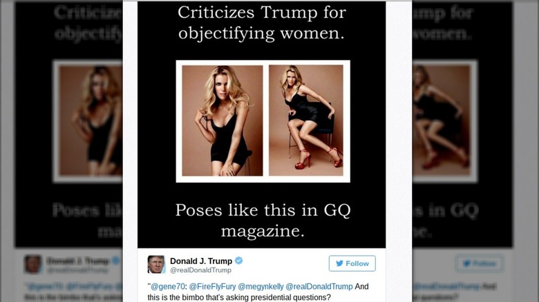 screenshot of X post with Megyn Kelly posing for GQ