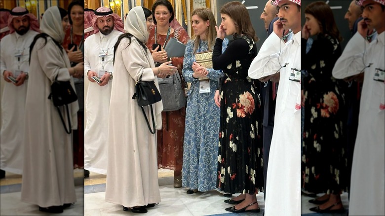 Princess Eugenie and Princess Beatrice in Saudi Arabia