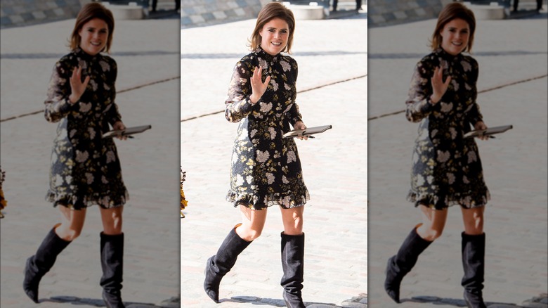 Princess Eugenie waving