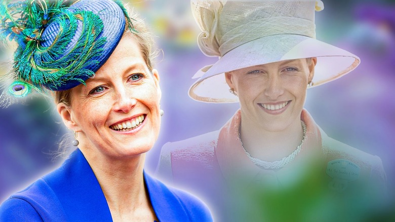 Two images of Sophie, Duchess of Edinburgh, in different outfits