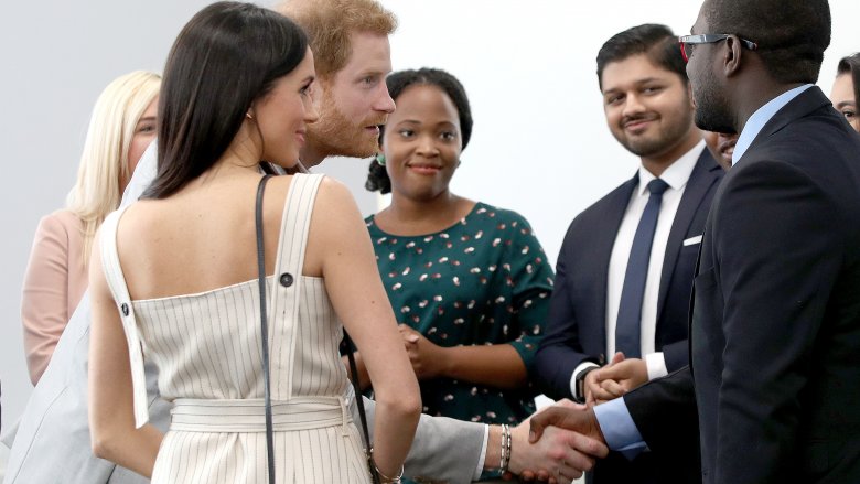 Meghan Markle pinstripe dress