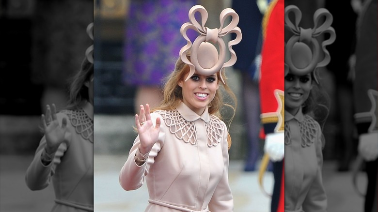 Princess Beatrice waving