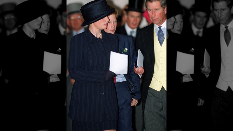 Zara Tindall in pinstriped blazer and skirt