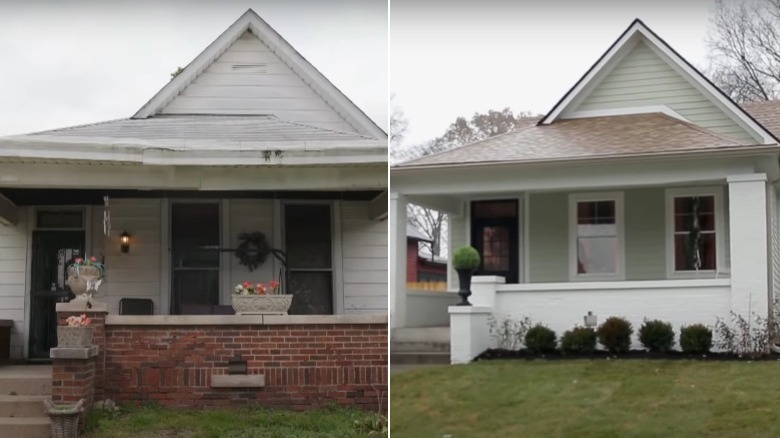 Before and after Good Bones bungalow