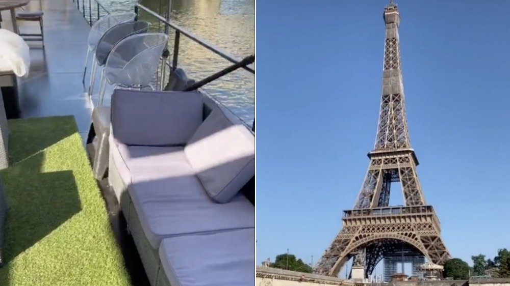 a TikTok Home with a view of the Eiffel Tower