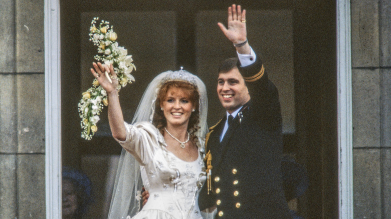 Prince Andrew and Sarah Ferguson on wedding day