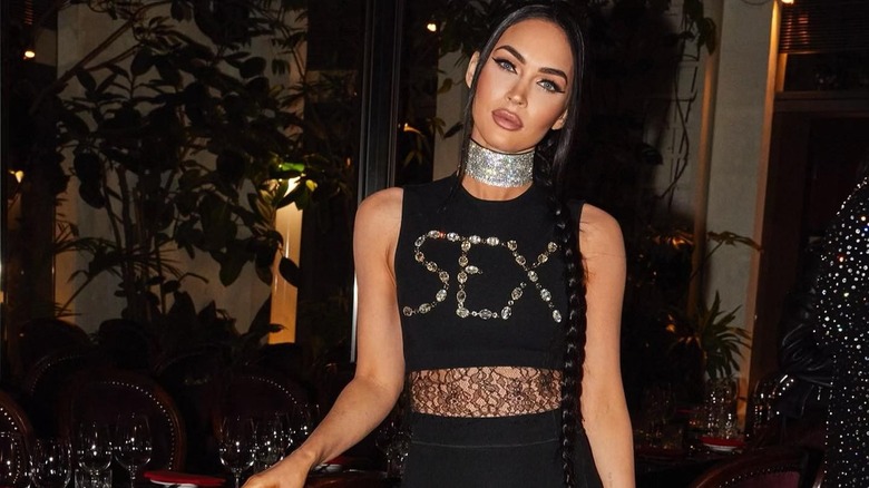 Megan Fox in Dolce & Gabbana cropped tank