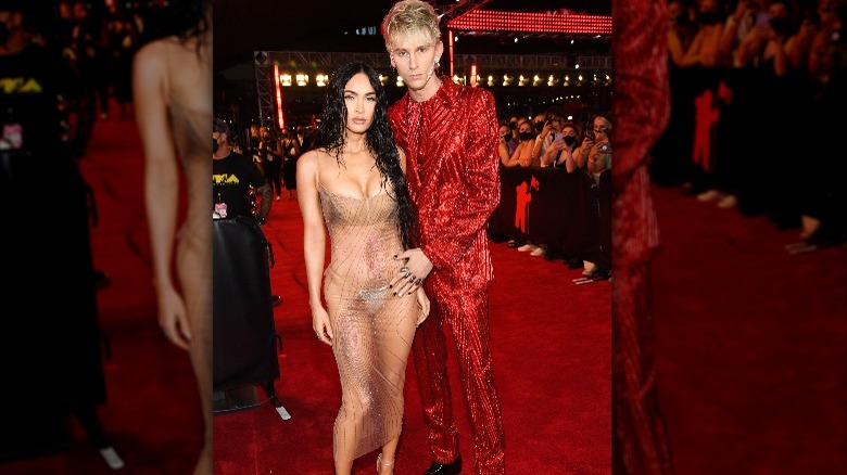 Megan Fox in naked dress with Machine Gun Kelly