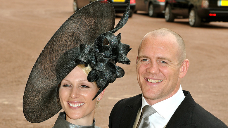 Zara Phillips and husband at wedding 