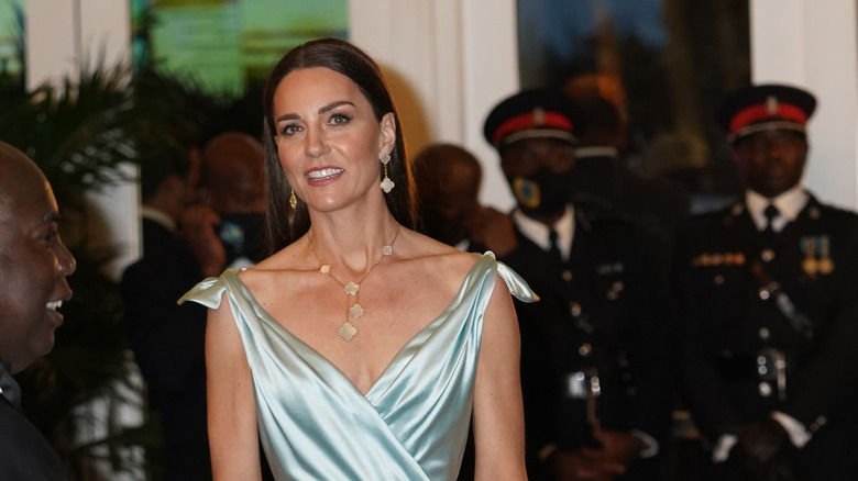 Kate middleton wearing a long dress