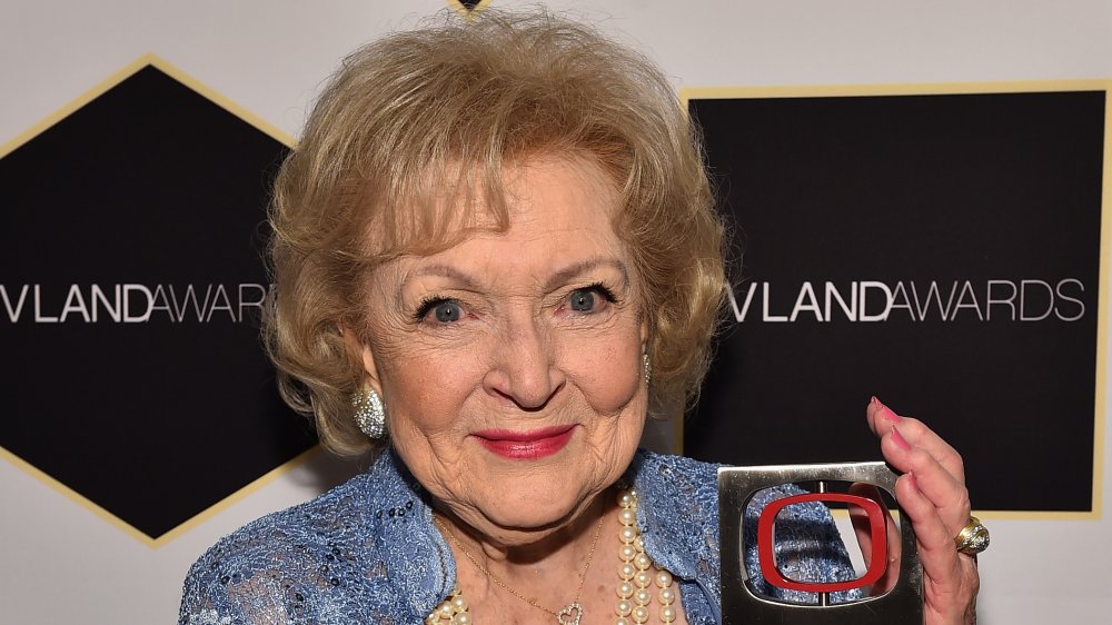 Betty White, showing off a popular haircut for older women