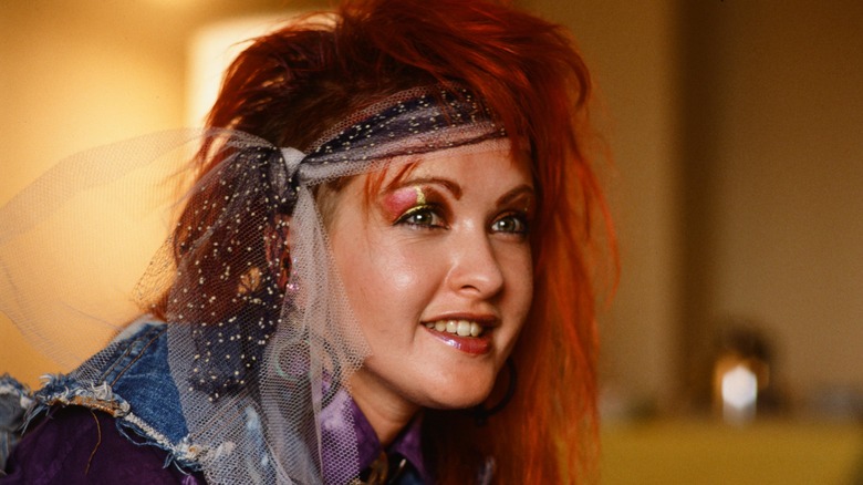 Cyndi Lauper grinning 