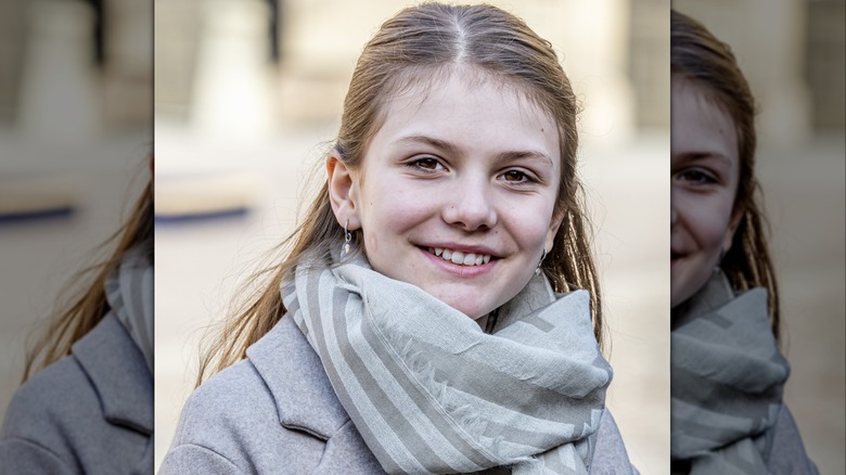 Princess Estelle of Sweden smiling