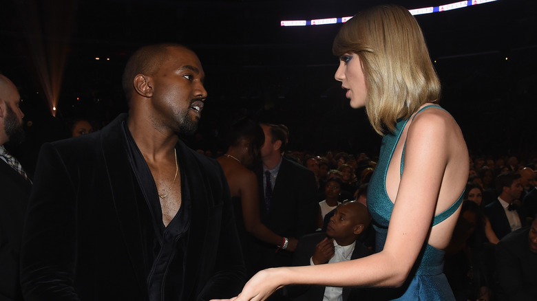Kanye West and Taylor Swift talking