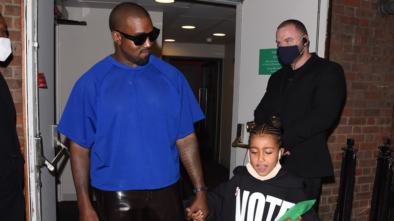 Kanye West with daughter North