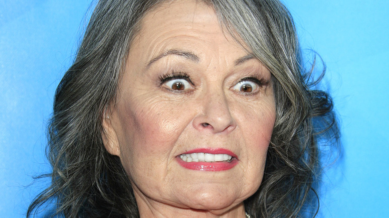 Wide-eyed Roseanne Barr