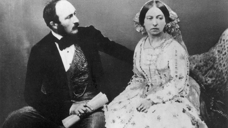 Prince Albert and Queen Victoria sitting down