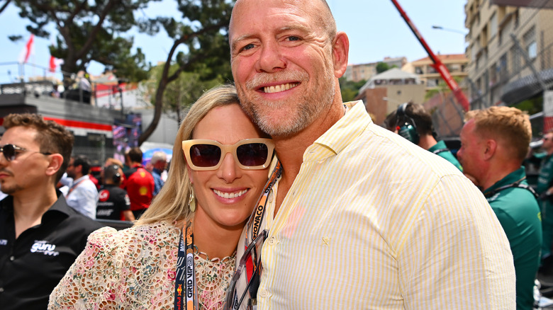 Zara and Mike Tindall smiling 