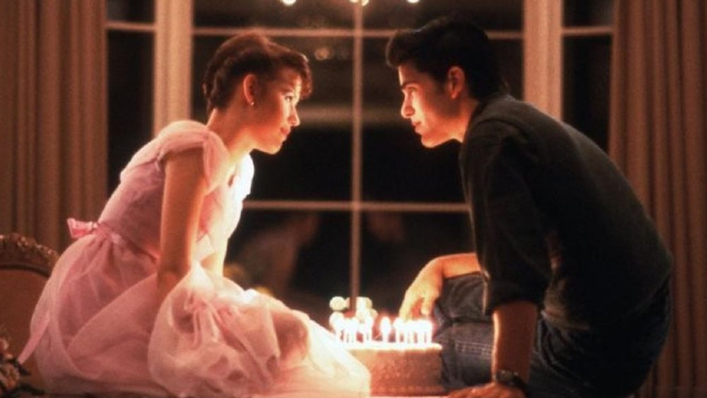 Jake and Samantha about to kiss in Sixteen Candles