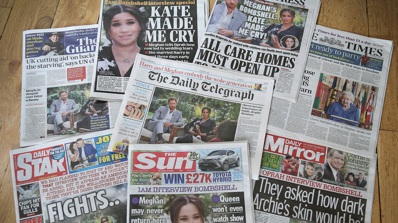 UK newspapers with Meghan Markle on front page