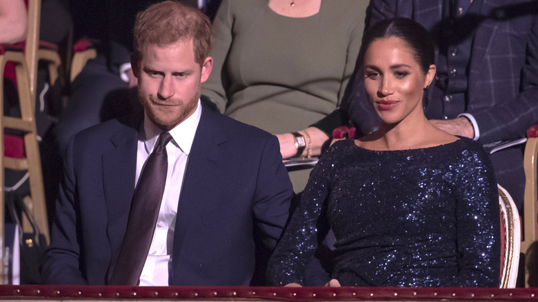 Prince Harry and Meghan Markle in audience