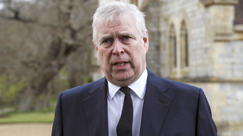 Prince Andrew outside