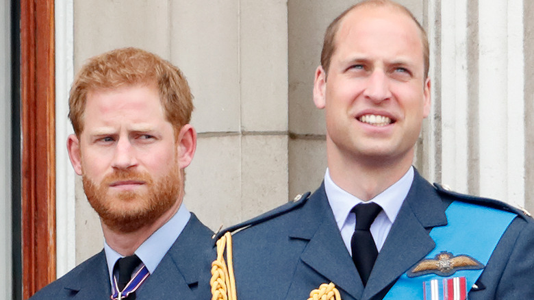 Prince William and Prince Harry balcony