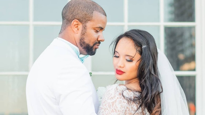 Hazel and Tarik Myers on their wedding day