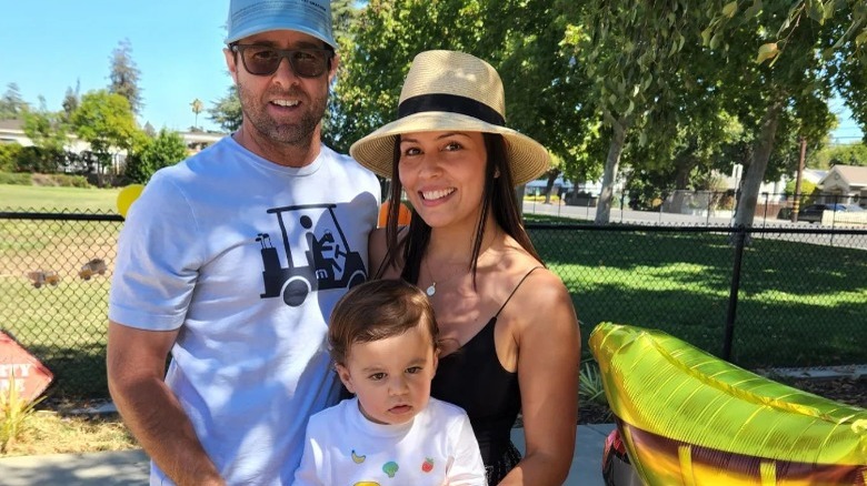 Evelyn and Justin Halas with their baby