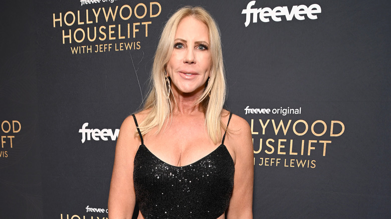 Vicki Gunvalson posing on step-and-repeat