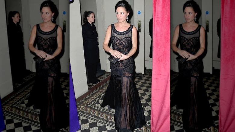 Pippa Middleton's see-though black gown